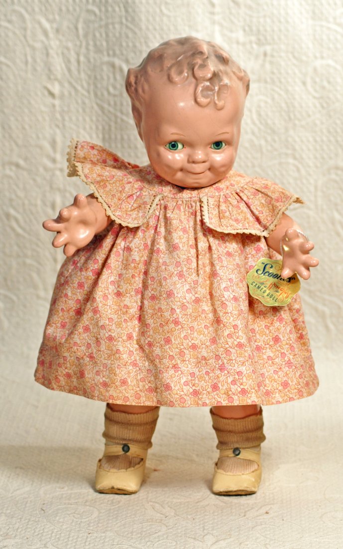 LARGE, ALL-ORIGINAL “SCOOTLES” WITH \ SLEEP EYES. (1 of 2)