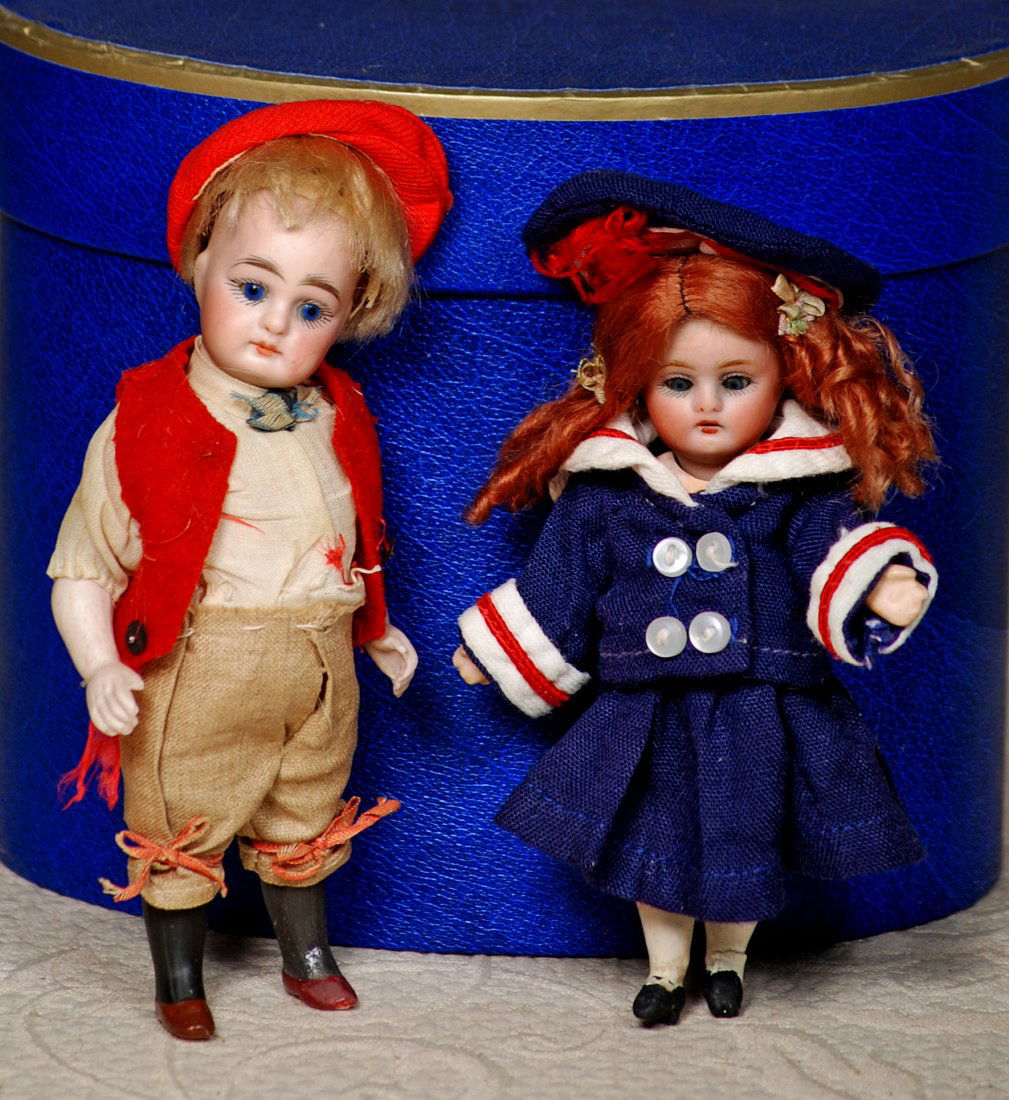 TINY KESTNER, 133, DOLL & GERMAN ALL-BISQUE BOY. (1 of 1)