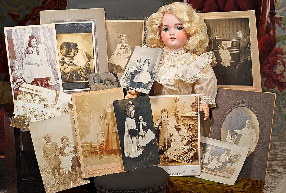 COLLECTION OF OLD PHOTOGRAPHS OF CHILDREN WITH DOLLS (1 of 1)