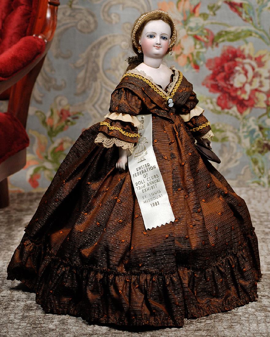 FRENCH BISQUE POUPEE BY LEON CASIMIR BRU Marks: 3 16" (1 of 3)