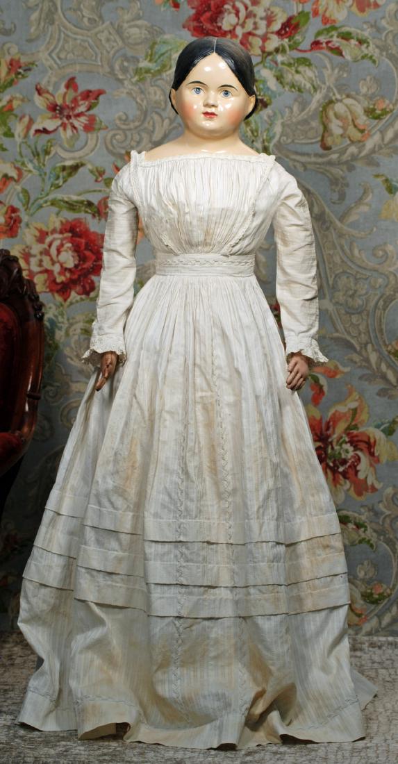 EARLY, 32-INCH GERMAN PAPER MACHE DOLL Paper mache (1 of 2)