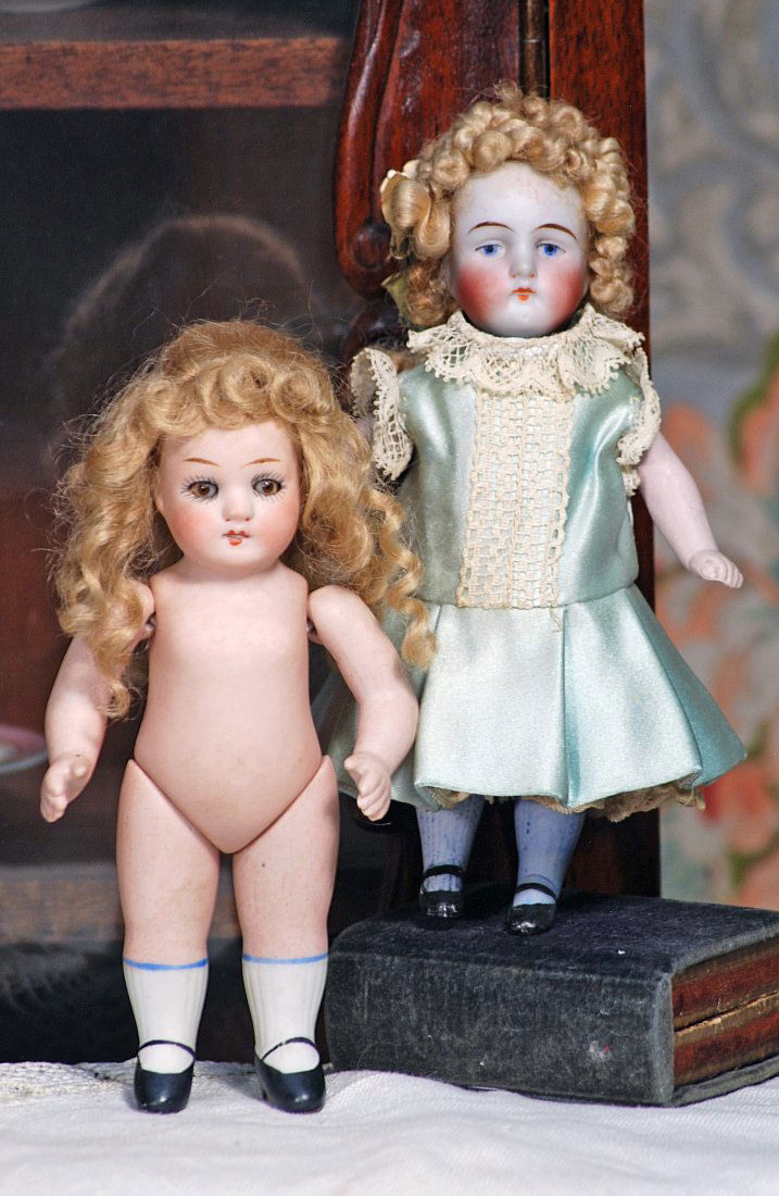 TWO GERMAN ALL-BISQUE DOLLS (1) 5 ¼" doll by Alt, Beck (1 of 1)