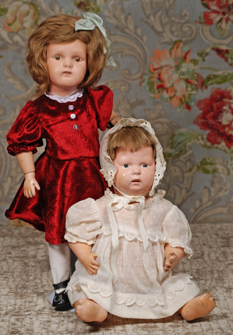 TWO SCHOENHUT WOODEN DOLLS (1 of 1)