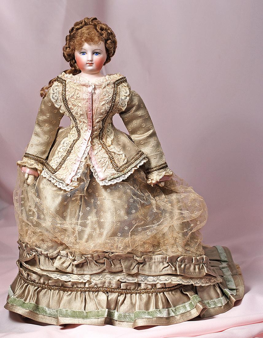 27. LOVELY FRENCH BISQUE POUPEE BY BARROIS. Marks: (1 of 3)