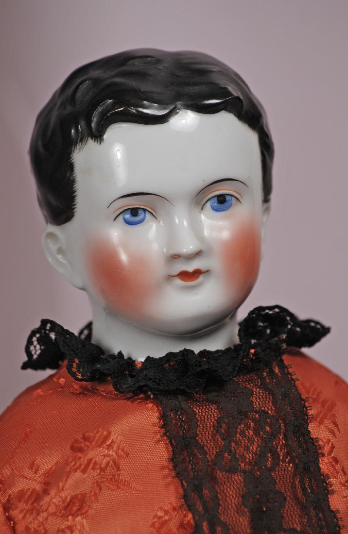 39. RARE EARLY GERMAN PORCELAIN DOLL. 17". Porcelain