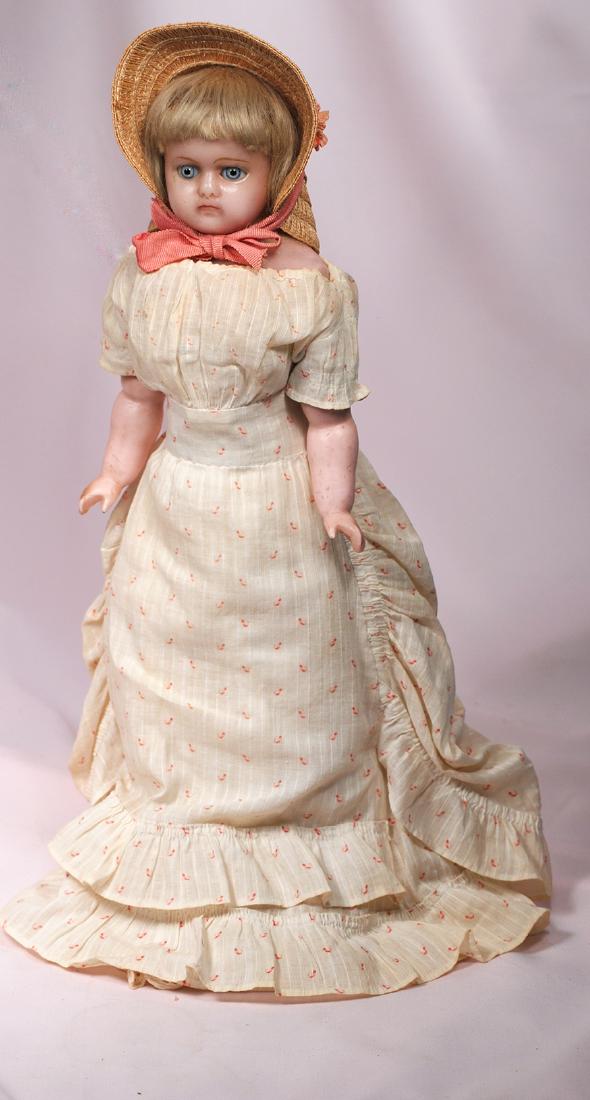 68. GERMAN POURED WAX FASHION LADY. 18", Wax (1 of 1)