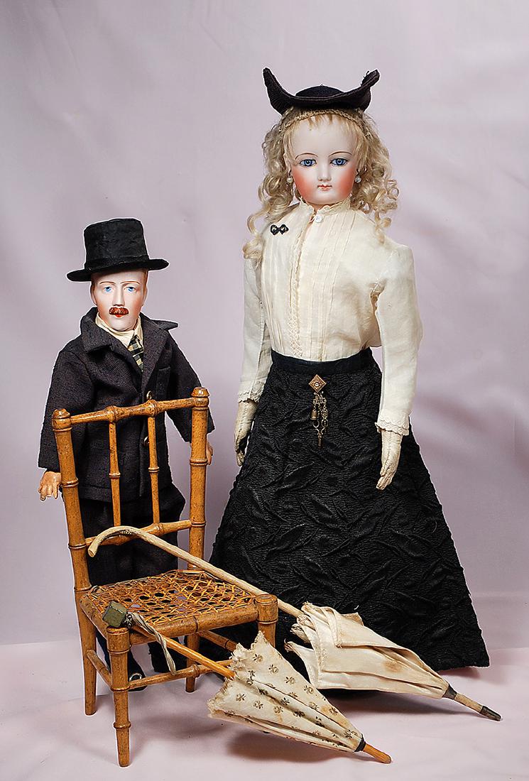 86. FRENCH BISQUE GENTLEMAN WITH MUSTACHE BY MYSTERY (1 of 3)