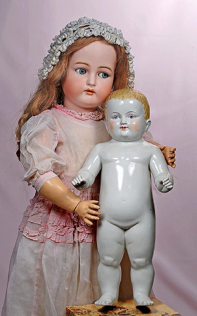 99. LARGE GERMAN PORCELAIN "FROZEN CHARLIE". Marks: 27 (1 of 2)