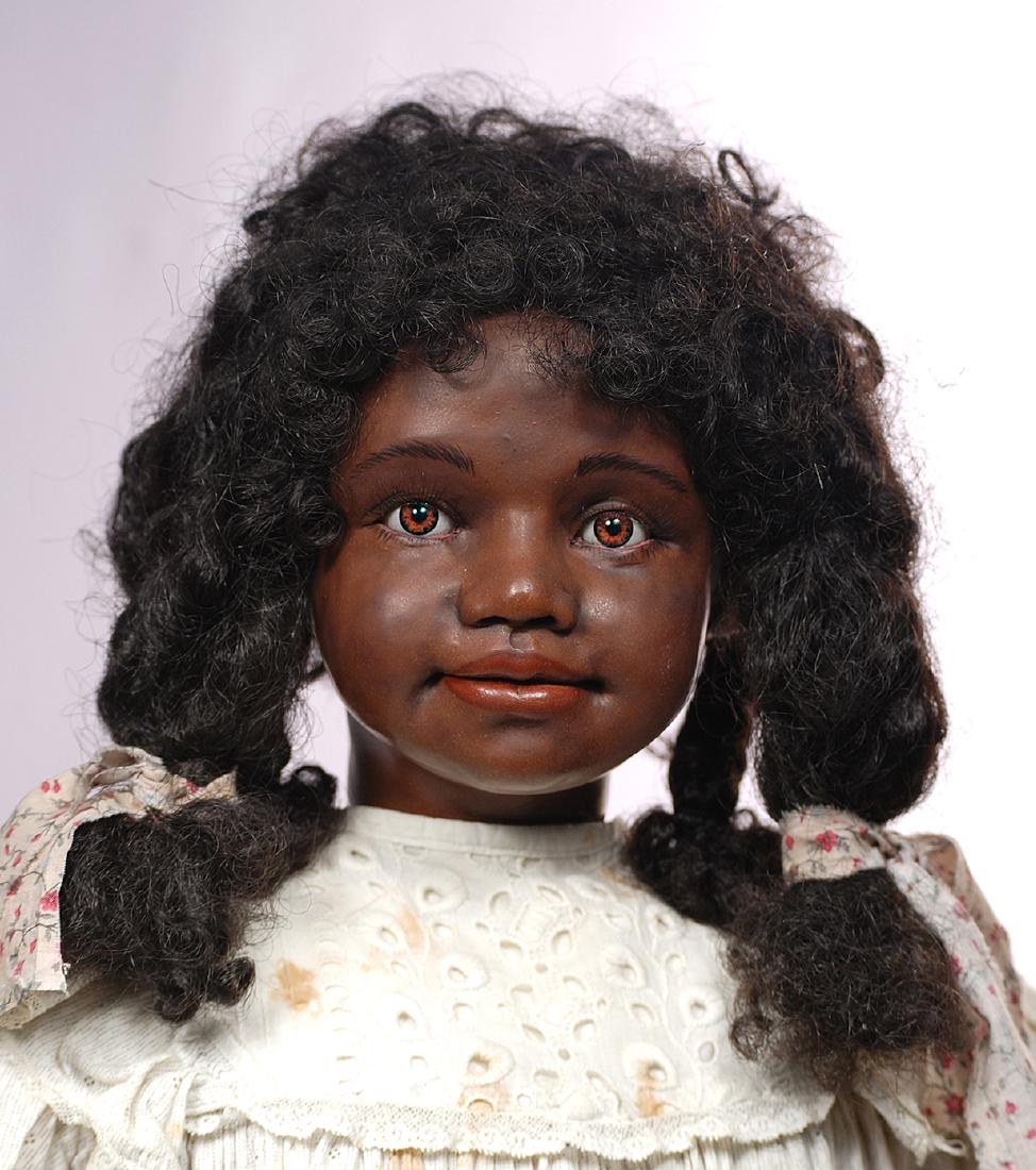 228. ONE-OF-A-KIND BLACK PORTRAIT DOLL BY ARTIST PEGGY (1 of 2)