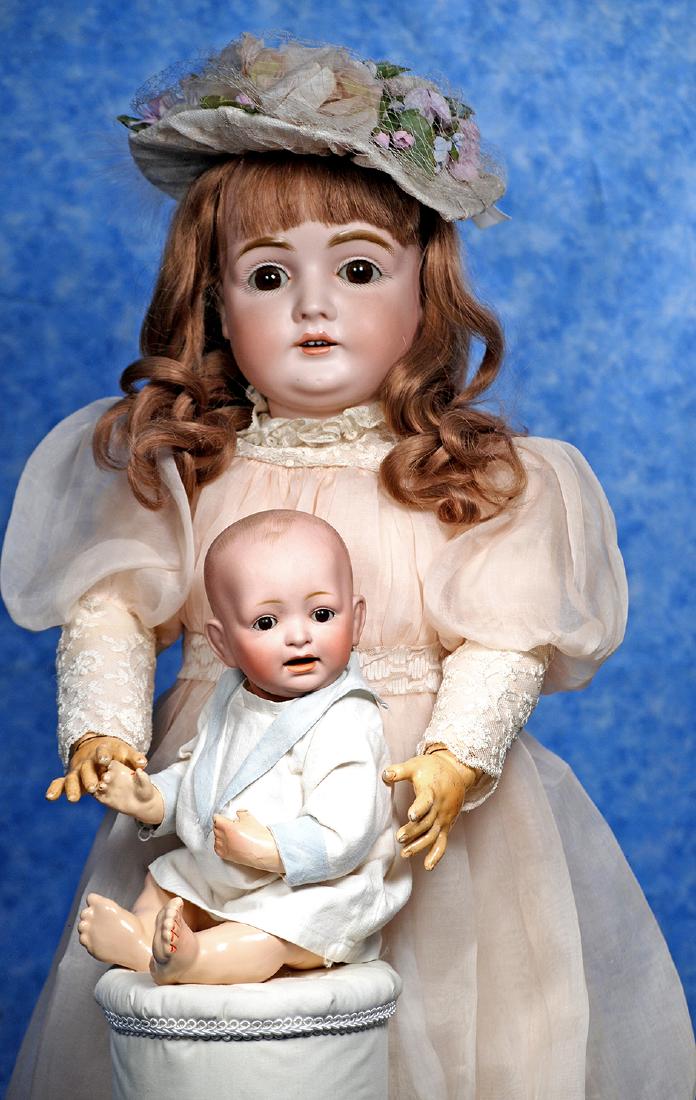 144. LARGER GERMAN BISQUE CHILD BY KESTNER. Marks M. Jul 08, 2018