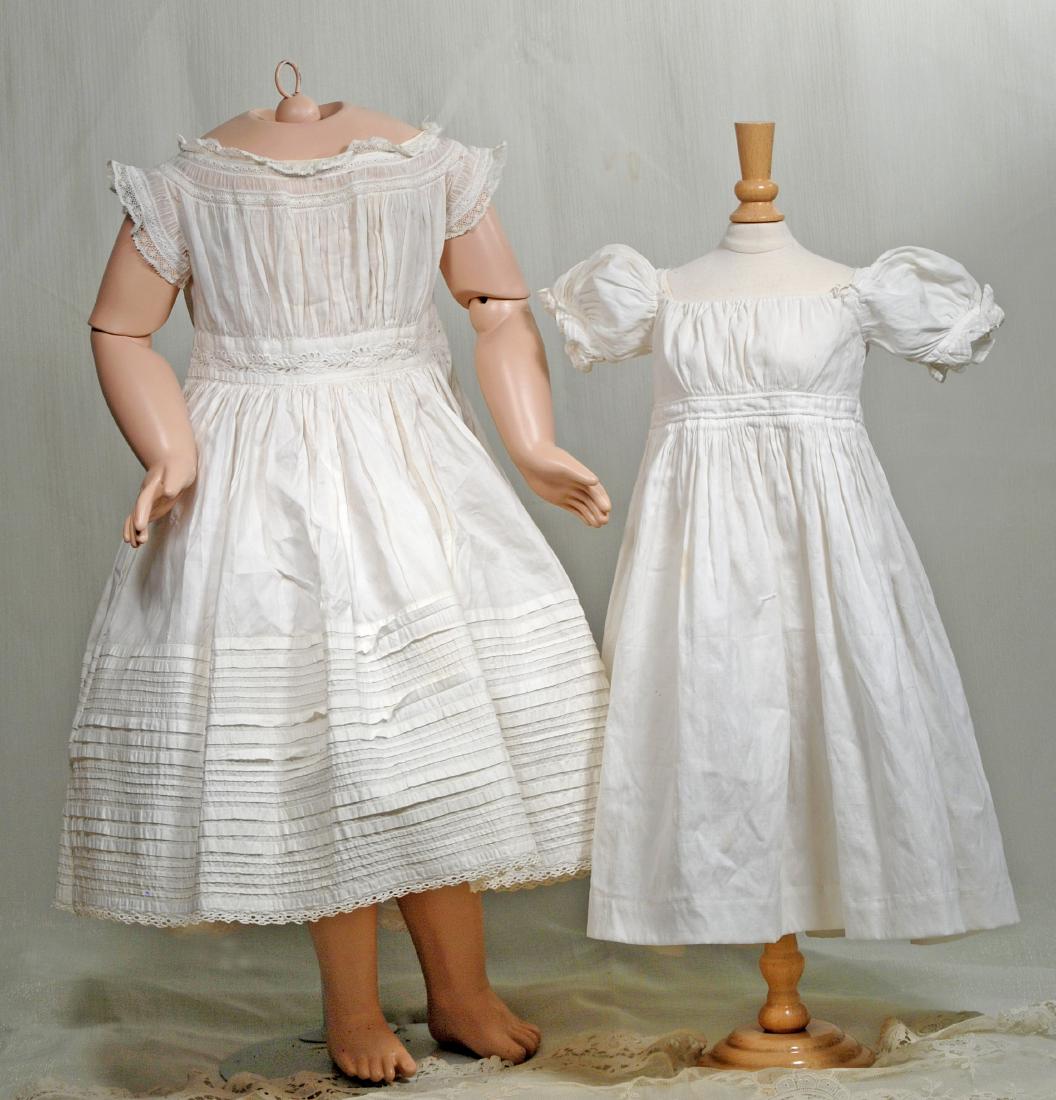 3. TWO ANTIQUE WHITE COTTON DRESSES. Dress with (1 of 1)
