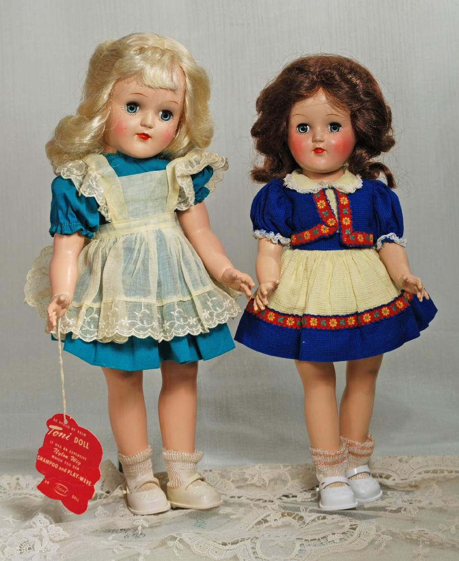 25. TWO IDEAL HARD PLASTIC TONI DOLLS. Marks: Ideal (1 of 1)