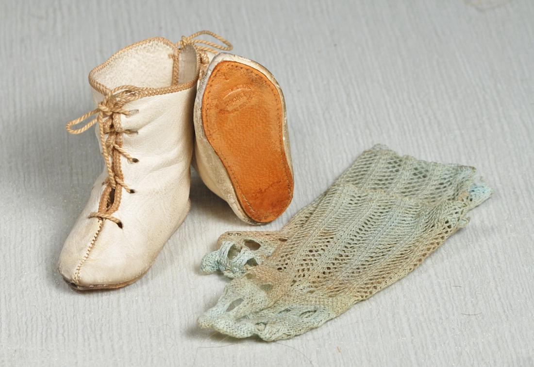 203. ANTIQUE FRENCH LEATHER BOOTS WITH SIMONET (1 of 1)