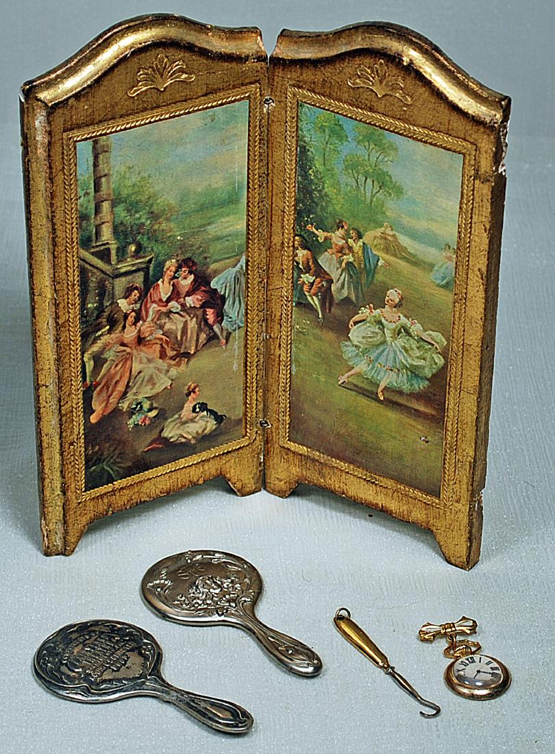 213. FLORENTINE DOLL SCREEN & ACCESSORY ITEMS. (1 of 1)