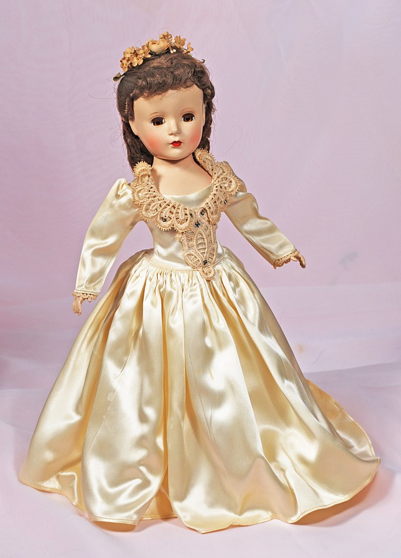 ALEXANDER HARD PLASTIC “LUCY BRIDE” IN SATIN GOWN (1 of 1)