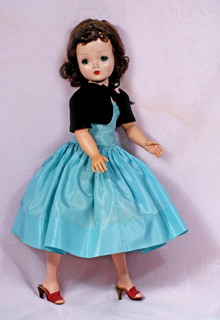 ALEXANDER CISSY AQUA TAFFETA COCKTAIL DRESS (1 of 1)