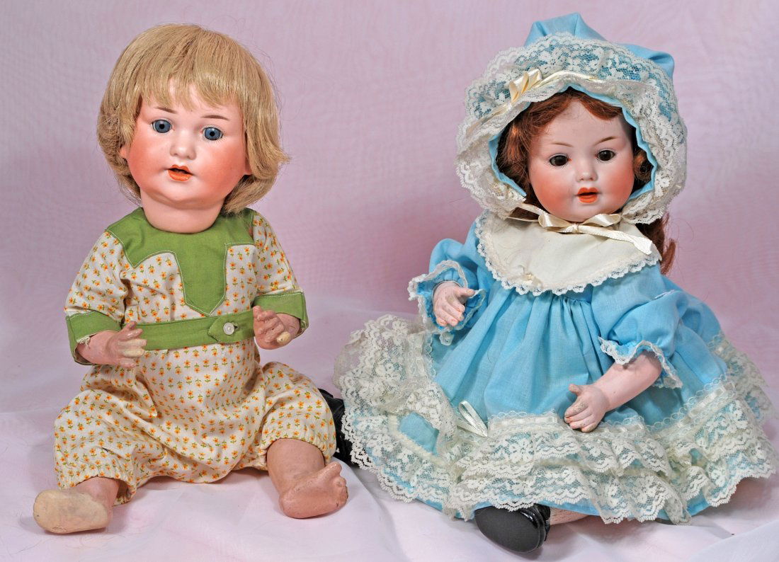 TWO GERMAN BISQUE CHARACTER BABIES (1 of 1)