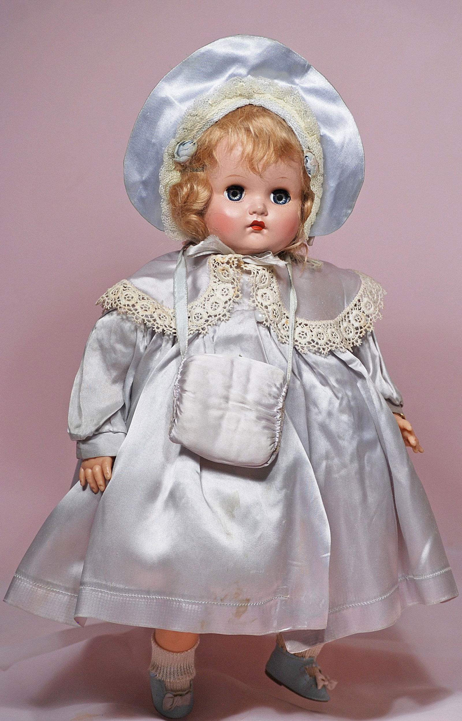 LITTLE BABY GENIUS BY ALEXANDER IN BLUE SATIN COAT (1 of 1)