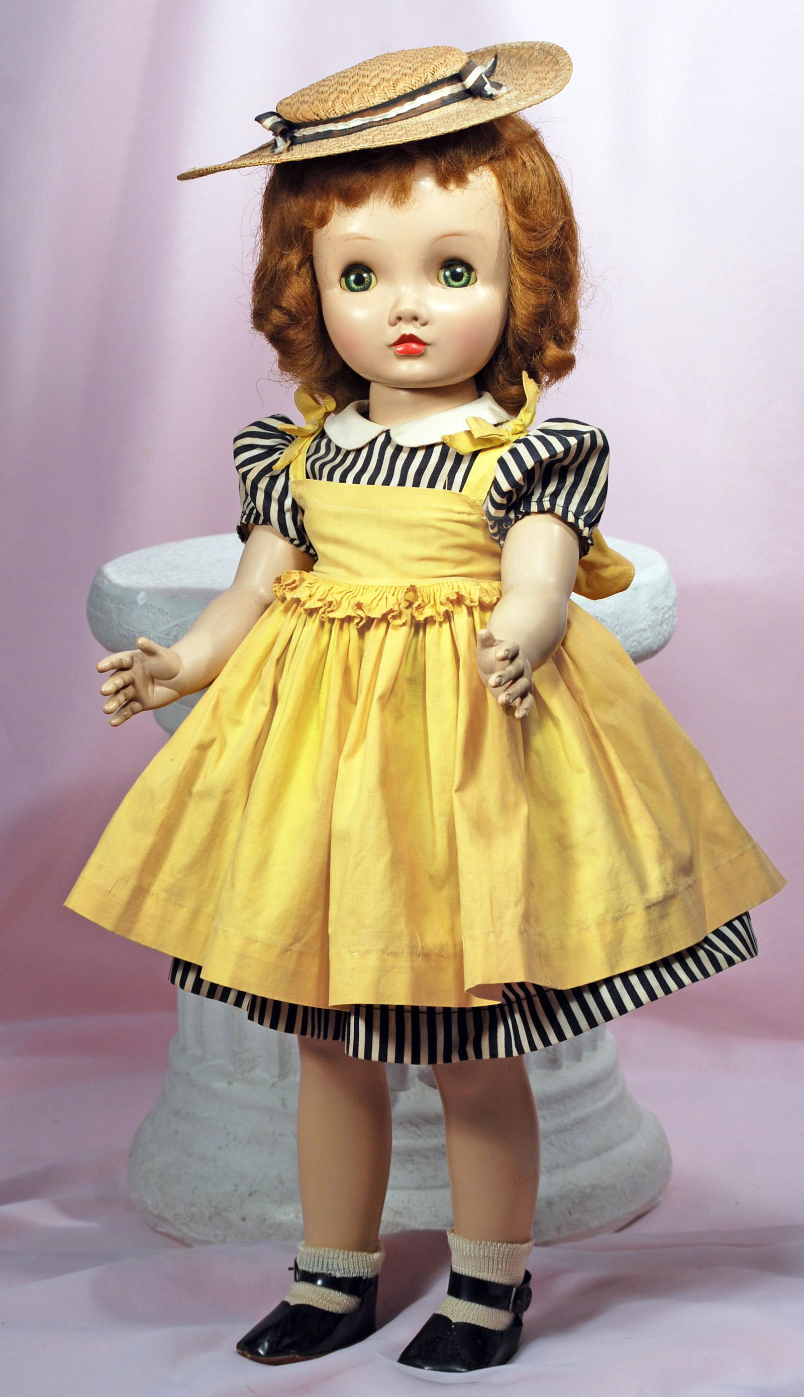LARGE BINNIE WALKER IN YELLOW PINAFORE (1 of 1)