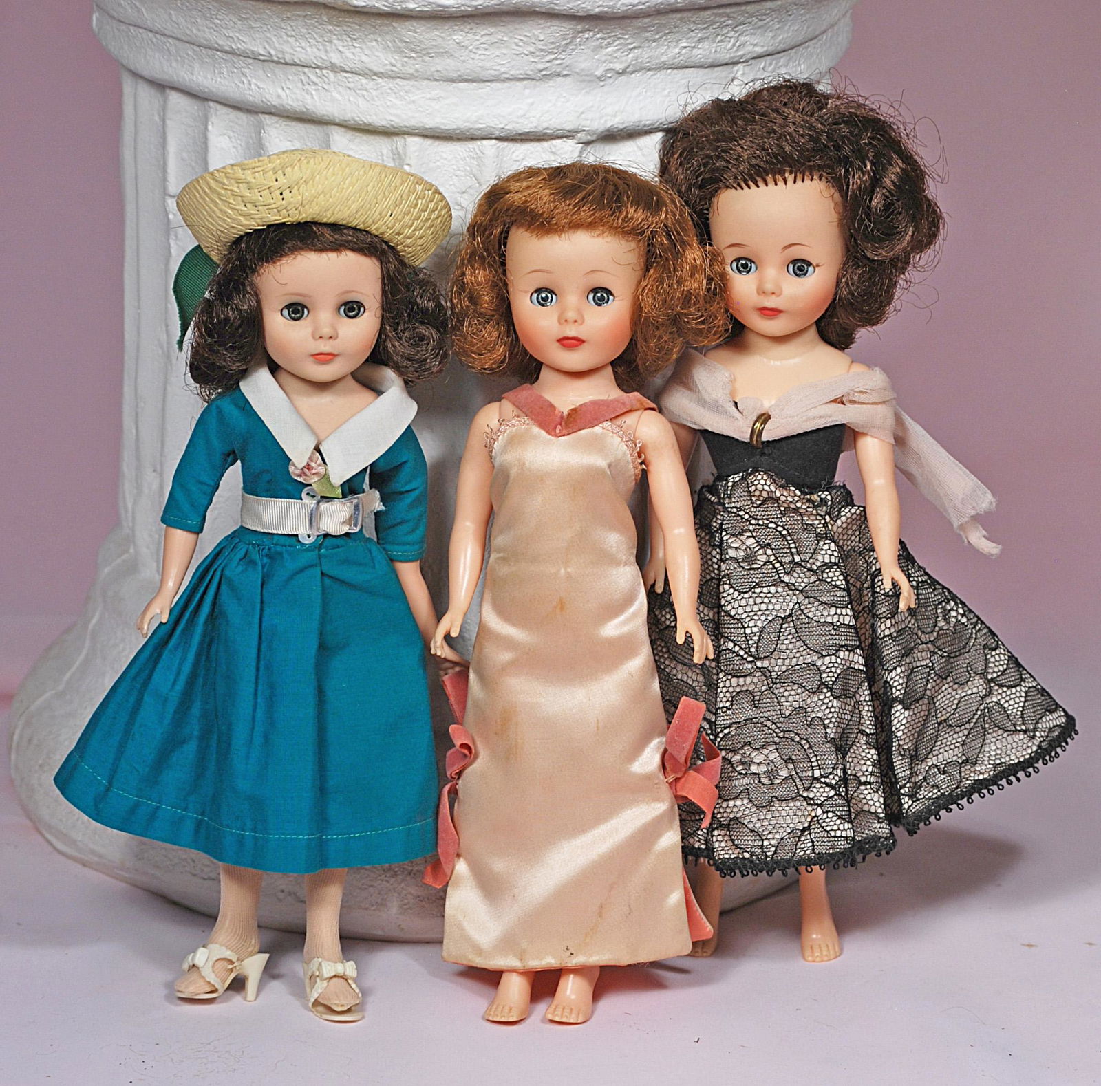 THREE PETITE AMERICAN CHARACTER "TONI" DOLLS (1 of 1)