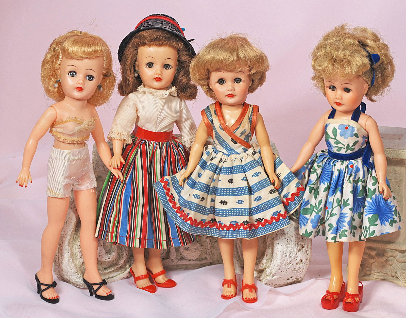 TWO IDEAL LITTLE MISS REVLON DOLLS & TWO REVLON-TYPE (1 of 1)