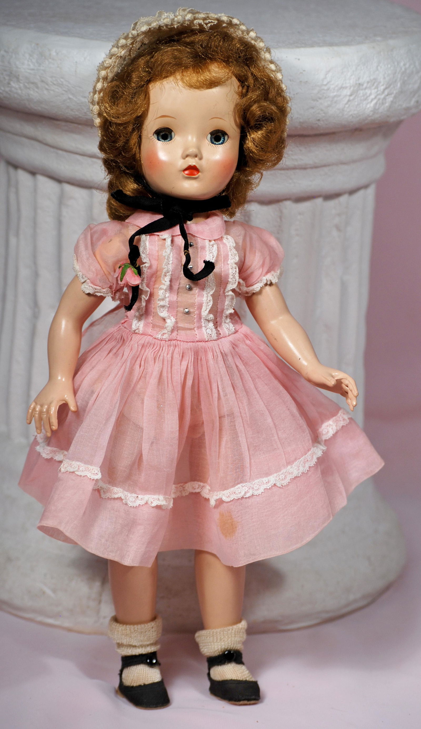 PETITE ALEXANDER BINNIE WALKER IN PINK ORGANDY DRESS (1 of 1)