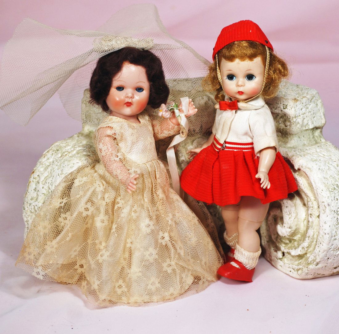 TWO HARD PLASTIC 8-INCH DOLLS (1 of 1)