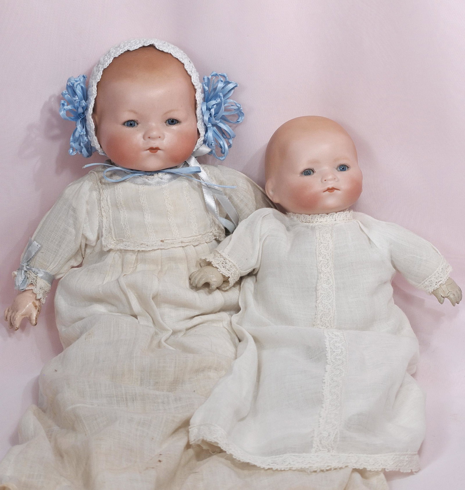 TWO GERMAN BISQUE INFANTS BY MARSEILLE (1 of 1)