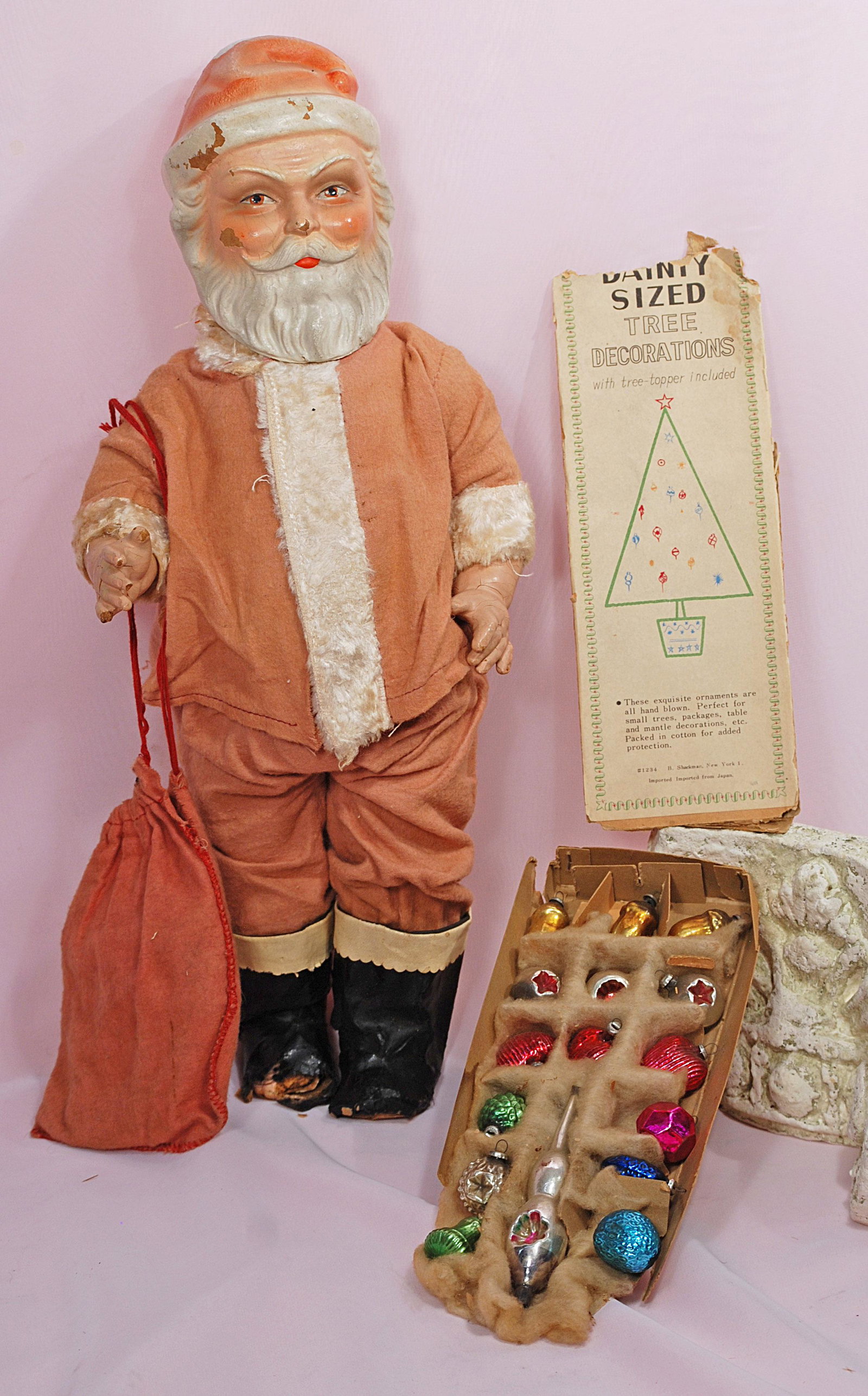 ANTIQUE MINIATURE FEATHER TREE ORNAMENTS & GERMAN (1 of 1)
