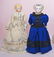 TWO GERMAN BISQUE PARIAN TYPE LADIES