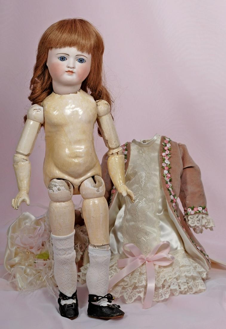 EARLY BISQUE FRENCH-TYPE BELTON DOLL. (1 of 2)