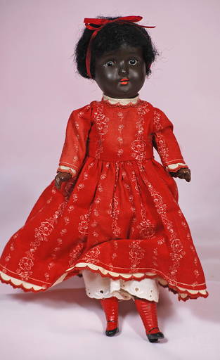 21.5” Antique Germany Bisque Doll B. 3. Brown Sleep Eyes, Compo BJ Body #L