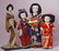 FOUR JAPANESE DOLLS