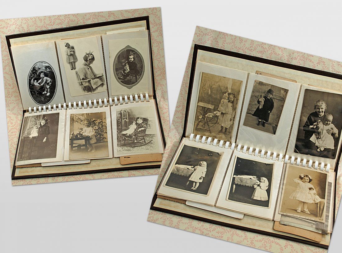 ALBUM OF ANTIQUE POSTCARDS (1 of 1)