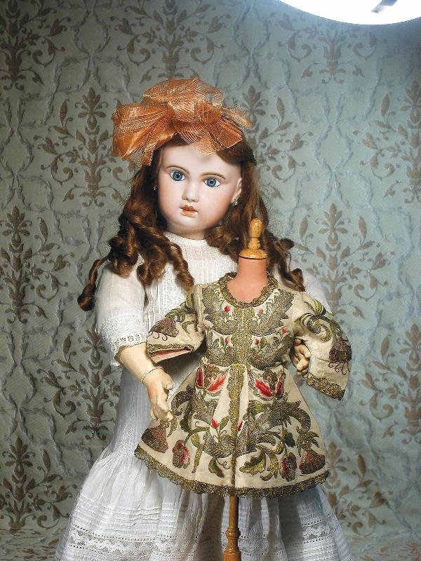 ORNATE ORIENTAL STYLE SILK DRESS OR TUNIC. 11 ½"