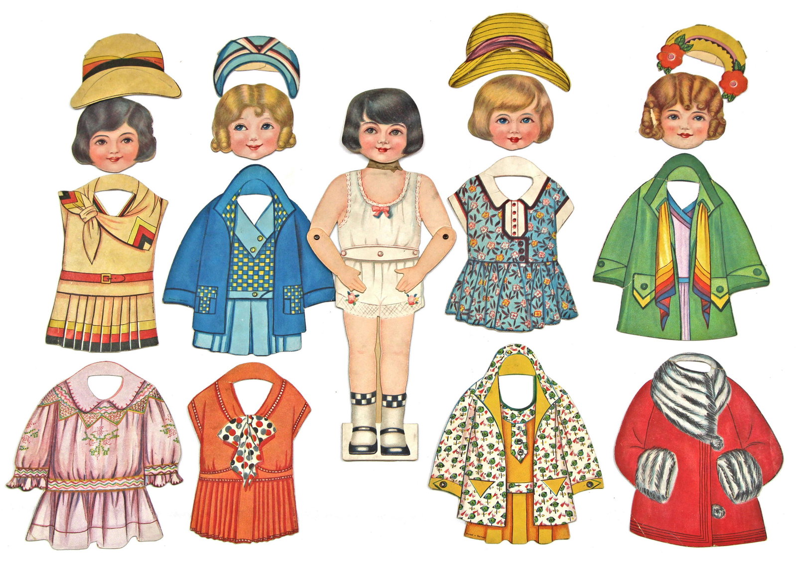 PAPER DOOLS BY GABRIEL, SAALFIELD, AND MORE, 1900s (1 of 7)