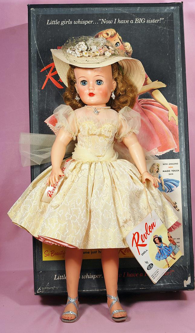 1956 IDEAL MISS REVLON IN RARE YELLOW BROCADE DRESS. (1 of 1)