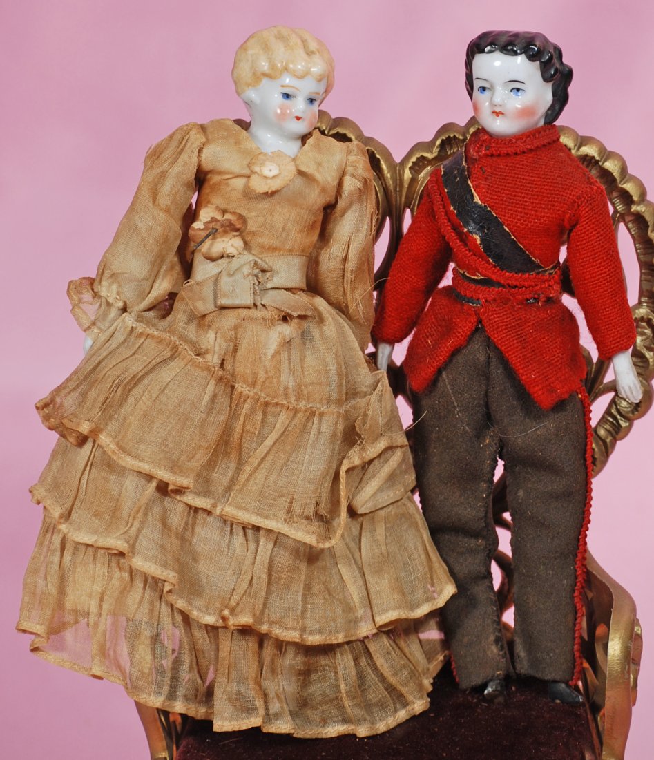 PAIR OF CHINA DOLLHOUSE DOLLS (1 of 1)