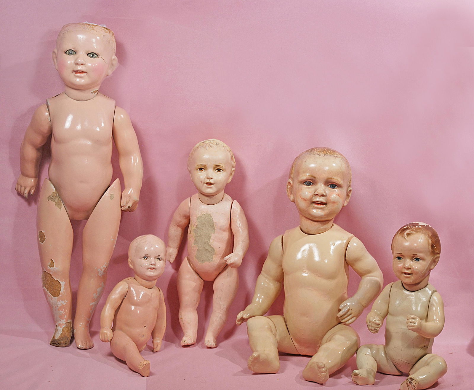 FIVE JESSE MC CUTCHEON RALEIGH COMPOSITION DOLLS (1 of 1)