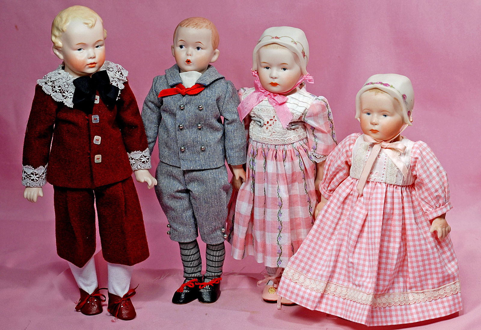 FOUR ARTIST GEBRUDER HEUBACH CHARACTERS DOLLS (1 of 1)