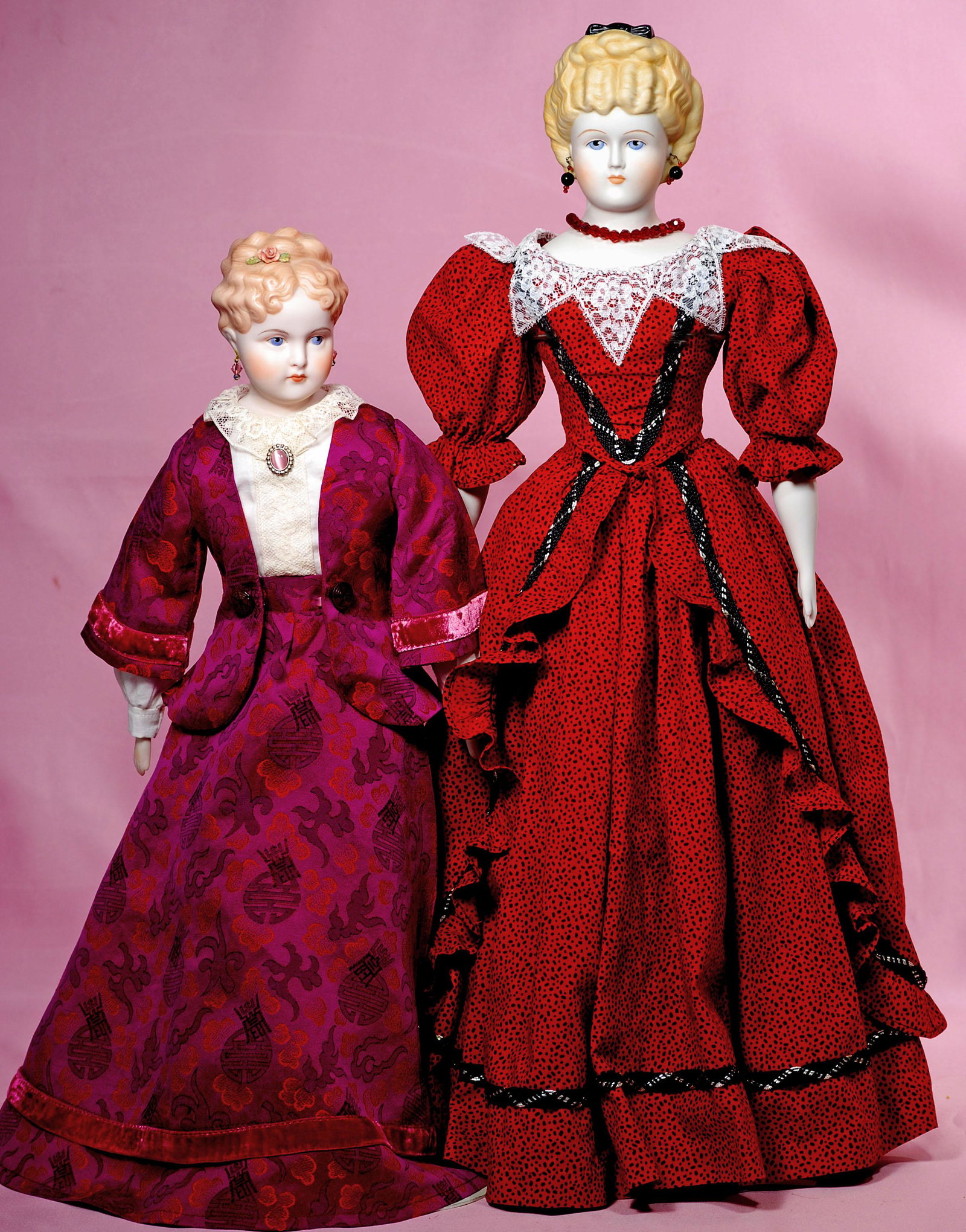 TWO BISQUE PARIAN DOLLS BY ARTIST (1 of 1)