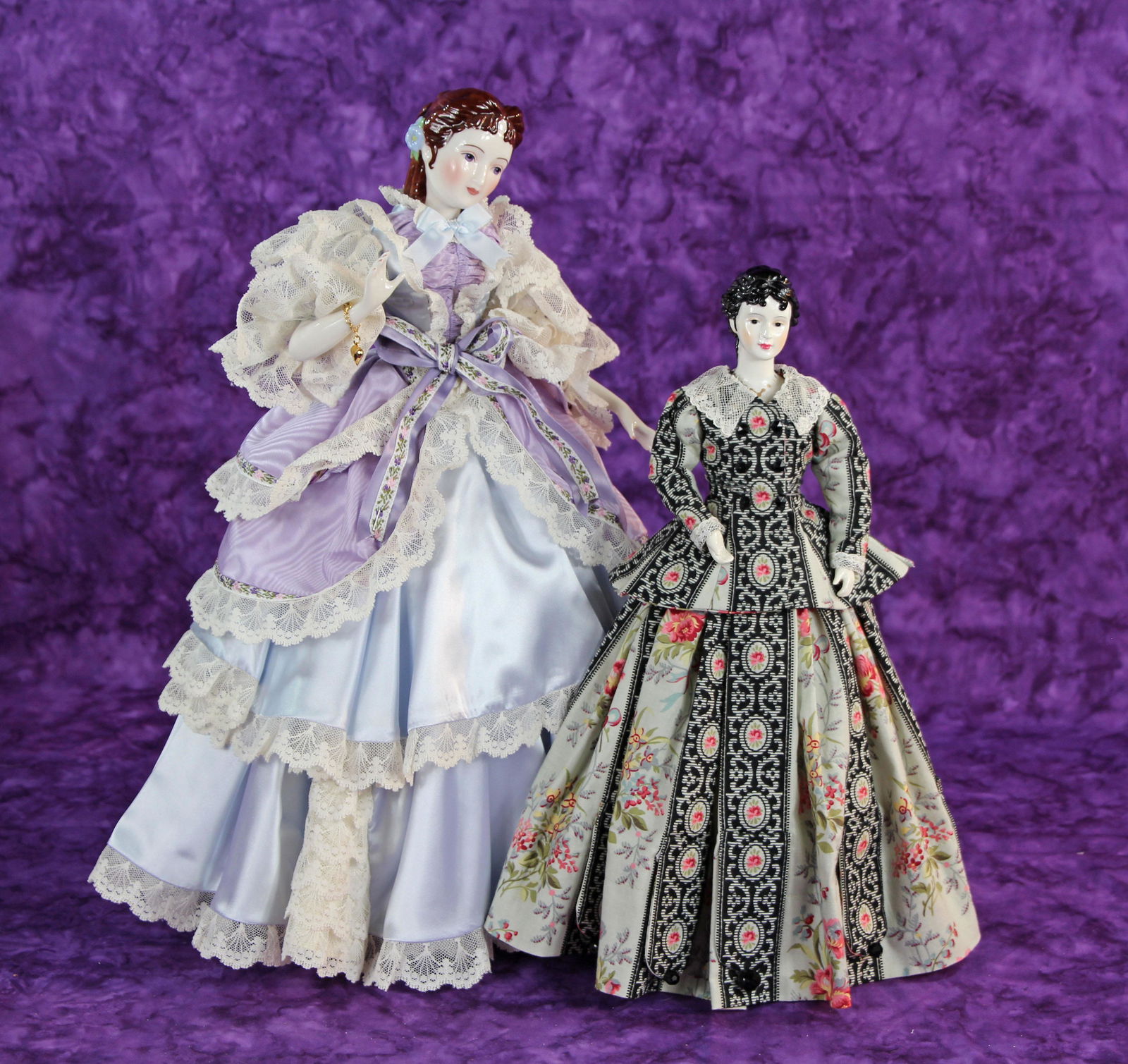 TWO CHINA DOLLS WITH ELABORATE COIFFURE (1 of 1)