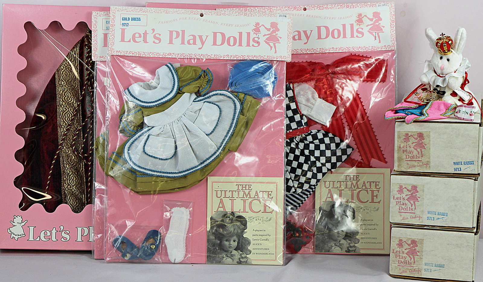 GROUP OF ALEXANDER "LET’S PLAY DOLLS" CLOTHES & RABBIT. (1 of 1)