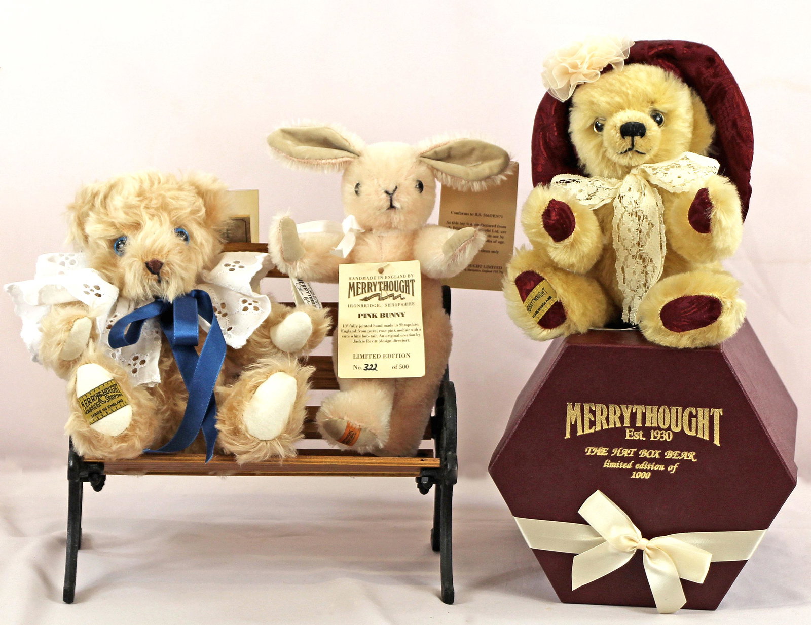 MIX OF SMALL MERRYTHOUGHT PLUSH ANIMALS. (1 of 1)