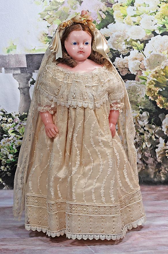 BEAUTIFUL ENGLISH POURED WAX DOLL WITH LOVELY (1 of 2)