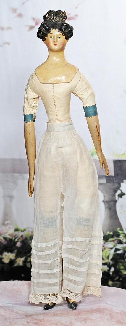 GERMAN PAPER MACHE LADY WITH ELABORATE COIFFURE (1 of 3)