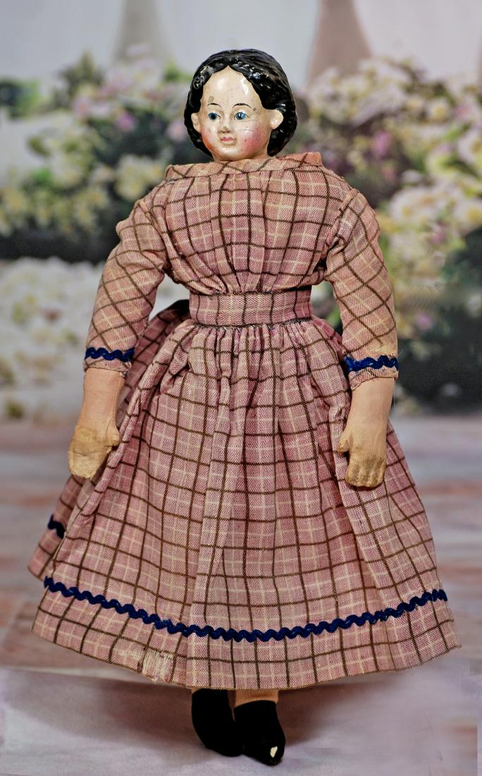 RARE SIZE “0” 1858 PATENT DATE PAPER MACHE DOLL BY (1 of 2)