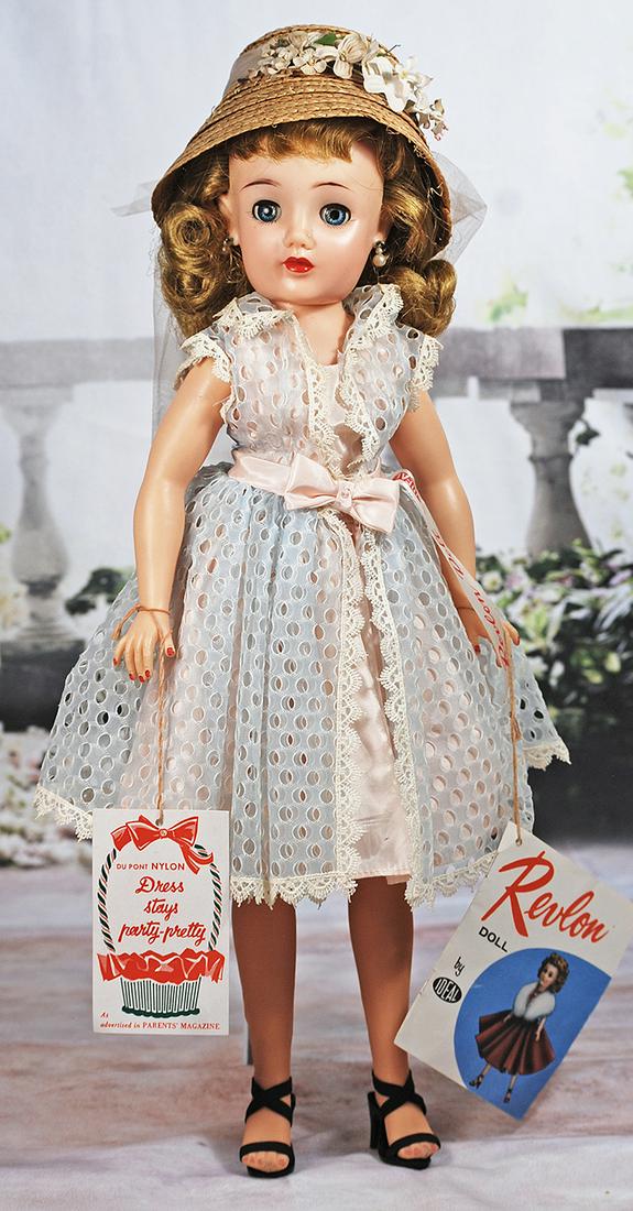 IDEAL MISS REVLON IN PALE BLUE NYLON NET DRESS (1 of 1)