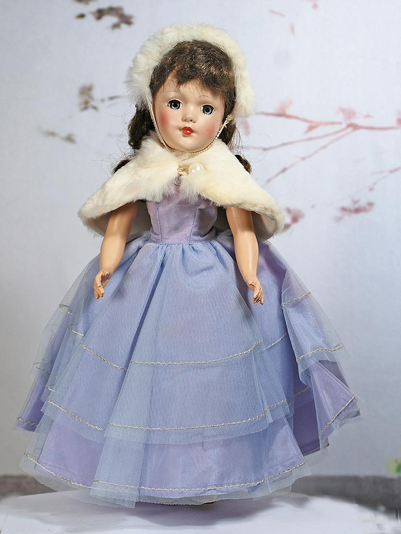 ORIGINAL MARY HOYER DOLL IN BLUE FORMAL, 1950’S (1 of 1)