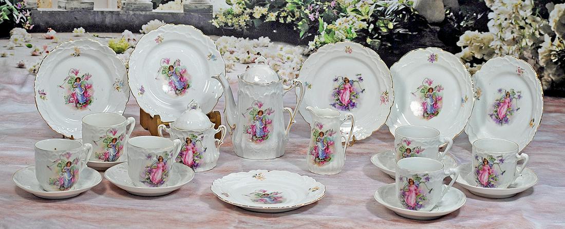 FINE GERMAN PORCELAIN TEA SERVICE FOR SIX (1 of 1)